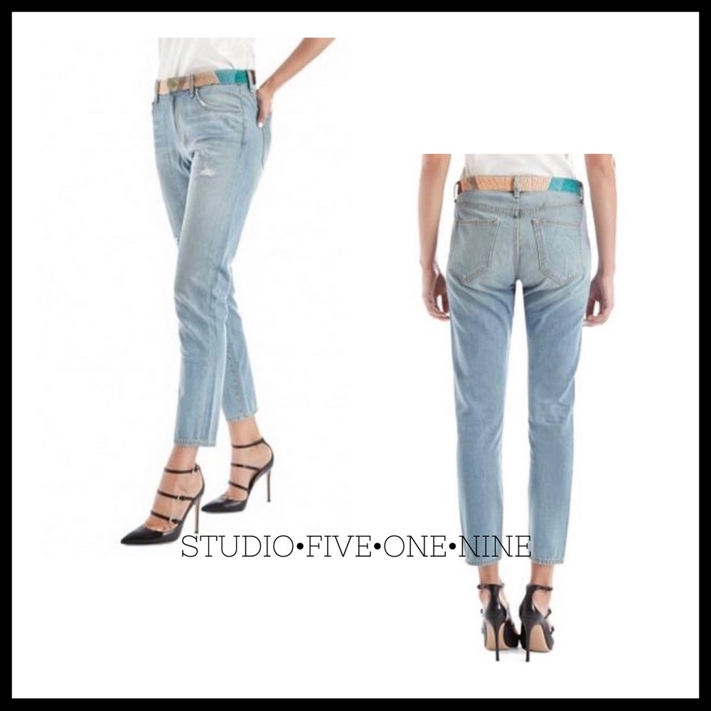 SANDRINE ROSE Clovis Embroidered Bf Skinny